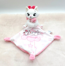 Doudou chat Marie blanc rose