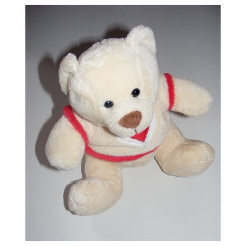 Doudou ours blanc pull - , coeur