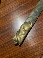Coupe Papier , Ouvre Lettre Animalier Bronze Ancien Signé Guy 
