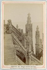 France, Abbaye du Mont Saint-Michel, les pinacles et l Escalier de Dentelle, ca.