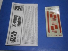 DECALCOMANIE MAQUETTE X-WING FIGHTER STAR WARS AMT ERTL