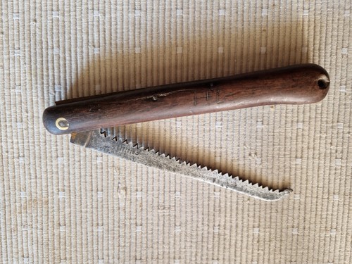 Ancien couteau scie pliant - ancien,