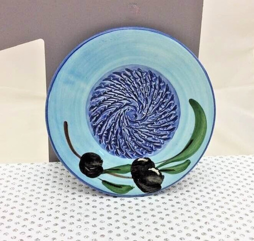 Gratte ail céramique bleu - céramique,