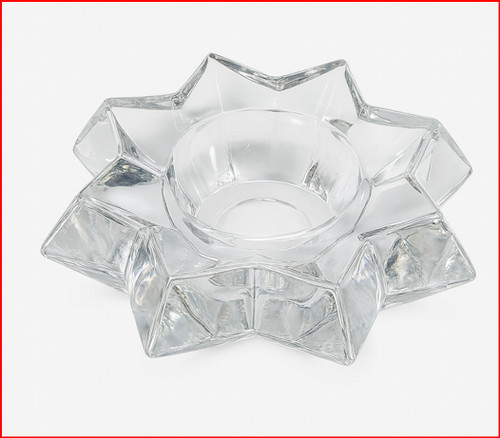 Bougeoir verre étoilé - Étoilé, –