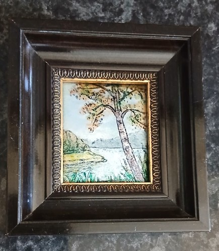 Ancien petit tableau - , en