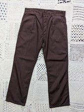 Grand pantalon marron léger vêtement de travail français vintage années 60