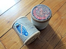 Ensemble de 2 bobines de fils en bois, anciennes Collection couture 