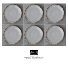 Like Villeroy & Boch - Lave Beige Set 6 Vaisselle Fruit / Petit Déjeuner CM 23