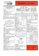 R11 TXE - Fiche Technique