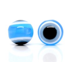 Lot 10 Perle Oeil Bleu 10mm