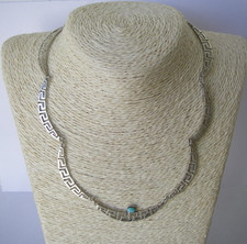 magnifique collier mailles grecques méandres 14gr en Argent massif 925 N°127