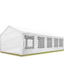 TOOLPORT Barnum Tente de réception 4x10 m Blanc bâche PE 350 N