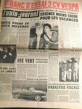 1958 L'AUTO JOURNAL BANC D