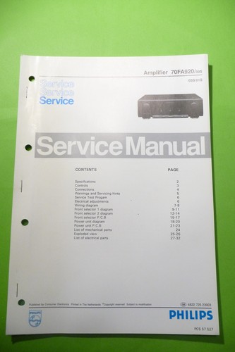 Manuel service pour philips - service,