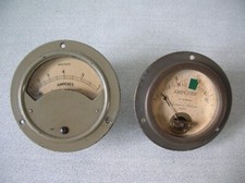 Lot de 2 anciens ampèremètres Siemens Chauvin et Arnoux instrument de mesure