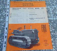 Prospectus brochure  tracteur chenille FIAT mod 50