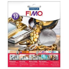 [Ref:8781-81] FIMO Métal en feuilles, argent, 10 feuilles 14x14 cm