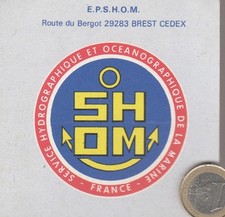 Autocollant. Marine. SHOM