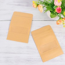 50 Pcs En Papier Kraft Réutilisable Sacs De Pain Avec Fenêtre