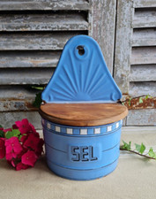 ANCIENNE BOITE A SEL EMAILLEE