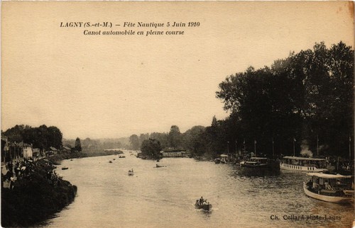 Cpa lagny fete - nautique,