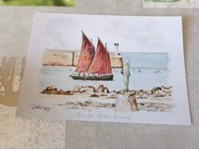 carte sardinier Telenn Mor Treboul Douarnenez aquarelle David Raffray