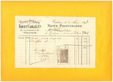 TOULOUSE (31) USINE STE-ANNE / SIEGES CHAISES CHAUFFEUSES "FIQUET & CABLAT" 1897