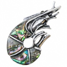 Broche écrevisse avec nacre