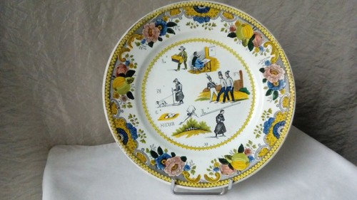 Assiette parlante porcelaine - assiette,