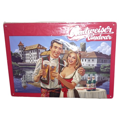 Budweiser budvar plaque métal - budvar,