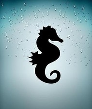 Autocollant sticker voiture tuning hippocampe animaux mer chambre enfant  r1