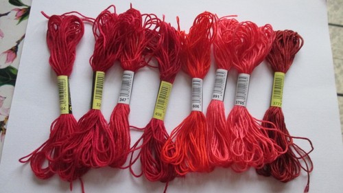 Tons rouge échevettes - tons, point