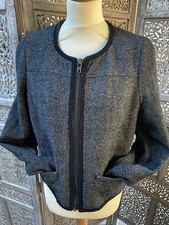 Veste courte L tweed laine