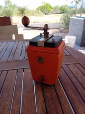 ancien Moulin à Café Peugeot Frères RIC Couleur Orange D'origine et Rare