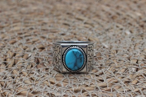 Bague homme turquoise - bague,