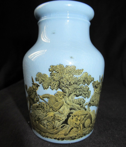 Ancien moutardier bleu anglais - moutardier,