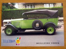 CITROËN AC4 F 1929  carte postale téléthon Carte de Voeux 99 automobile vintage