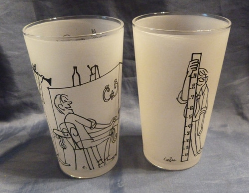 Cabu 2 verres anciens - cabu,