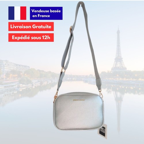 Sac bandoulière argenté - bandoulière,