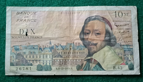Billet francs richelieu - francs,