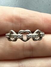 Ancienne Bague En Argent Massif 925 Jonc Alliance Anneaux Créateur maille marine