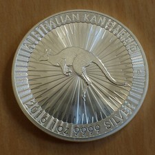 Australia 1$ Kangaroo 2016 Perth silver 99.9% 1 oz +zip, Inaugural year (argent)
