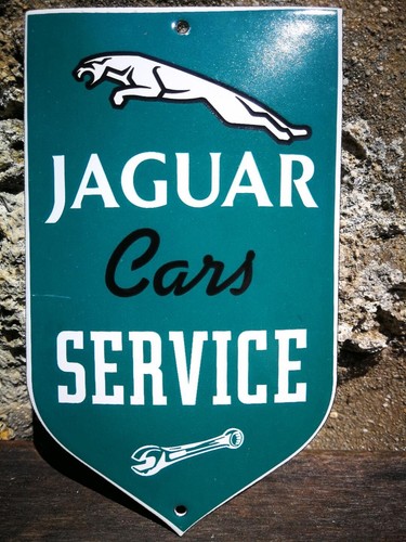 Plaque émaillée jaguar - émaillée,