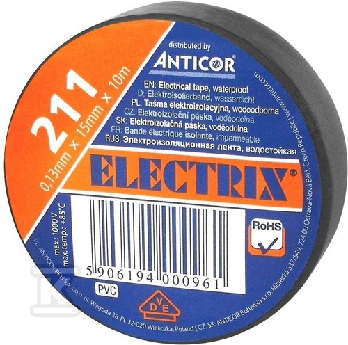Ruban electrix 211 noir - electrix, 15