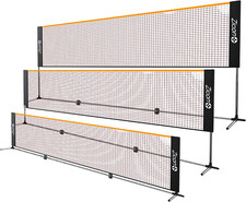 Portable Tennis Net,Stainless Steel Poles Badminton Net Set Adjustable Height Ny