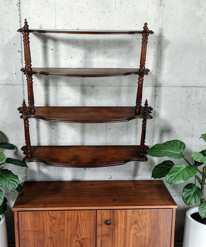 Ancienne étagère bois - , noyer