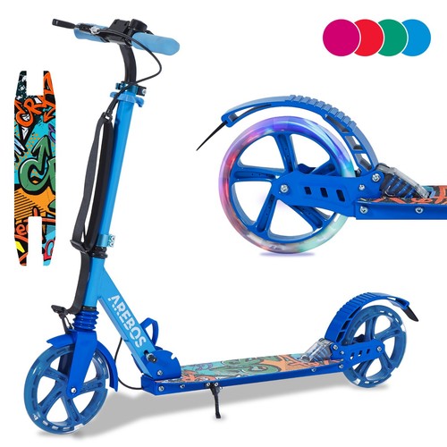 Arebos trottinette led pliable - trottinette,
