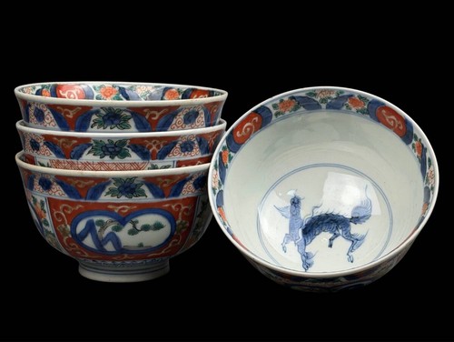Ancien bol imari akae - imari, kirin