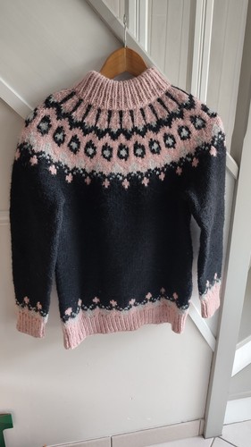 Pull jacquard fait mains - pull,