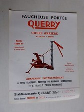 prospectus : faucheuse portée QUERRY / barre MAC CORMICK